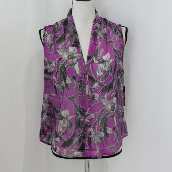 RACHEL Rachel Roy Plum Passion Blouse NWT - Picture 1 of 5